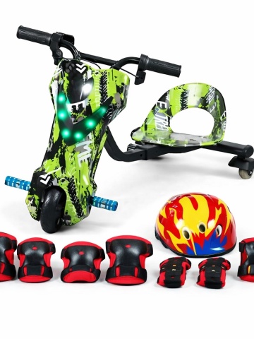 Trotinetă electrică drift premium pentru copii RoyalToys verde