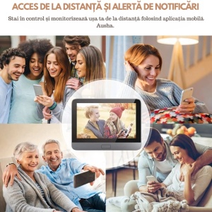 Sonerie video cu display, Wi-fi si Tuya, afișaj pe telefon cu notificare cu ecran  - Dittom™