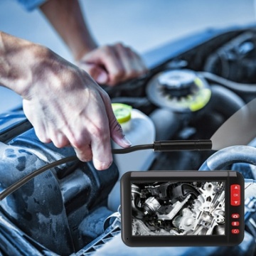 Waterproof HD Endoscope Camera With LCD Display & Holder - 4.3", 8mm, IP67, 2000mAh / Car Service Diagnosis - Img 4