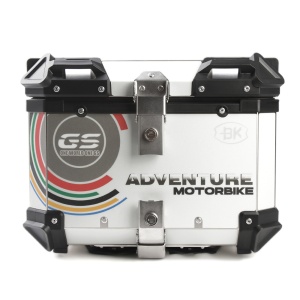 Метална кутия за съхранение на мотоциклет, алуминиев горен куфар GS Adventure 45L, интериор от изкуствена кожа, мотоциклет, УНИВЕРСАЛЕН монтажен комплект - Img 9