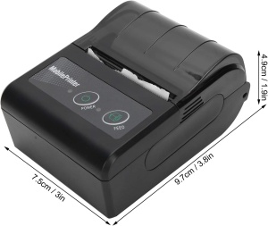 Мини мобилен принтер, преносим с Bluetooth, USB, с 58 мм термохартия, за телефон - Img 5
