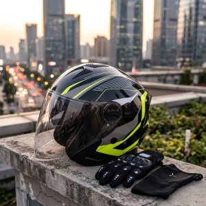 casca flip up pentru motocicleta cu sistem aerisire si viziera dubla protectie UV