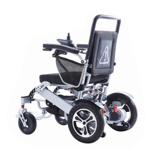 Scaun electric pliabil cu suspensii, 2 motoare și telecomandă, Joystick