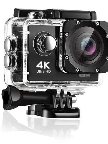 Спортна видеокамера, Екшън камера, 4K Ultra HD, 16 Mp, Wifi, Водоустойчива 30 метра, LCD екран + Аксесоари Подарък