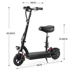 350W foldable electric scooter with seat and alarm - Img 3