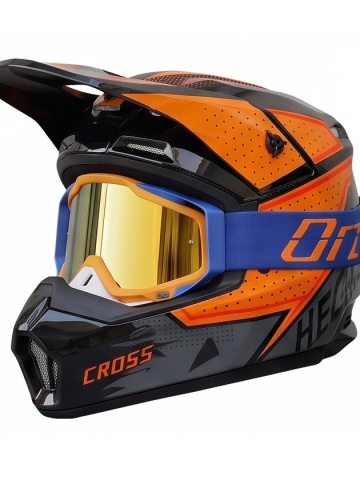 Cască Cross Full Face cu Ochelari Incluși pentru Motocross, Enduro, ATV și Dirt Bike, 3 Variante de Culoare - Flytec™