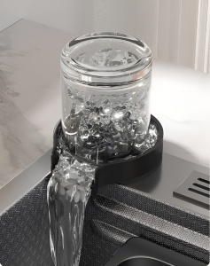 Chiuvetă bucătărie smart multifuncțională (3 funcții) - AQUA 4, inox gri antracit, 80 x 46 cm, baterie principală, dozator detergent, spălător pahare, tăviță de uscare + tocător - Img 6