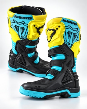 Cizme Moto Cross Enduro cu Protecții TPU, 4 Catarame Reglabile și Talpă Antiderapantă – Motocross, ATV, Dirt Bike, Off-Road - Img 6
