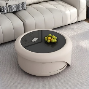 Extendable wooden coffee table with tempered glass, Italian style - Img 5