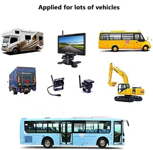 Kit marșarier /supraveghere wireless cu cameră și display de 7inch; 12V~24V, cu 2 camere pentru Camioane, Autocare, Bus-uri - Img 8