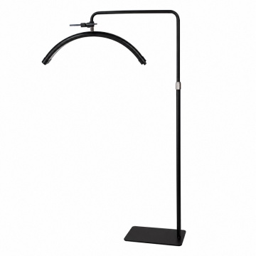 Lampă Semilună LED Profesională MoonLight 60 cm, 40W, Lumină Reglabilă, Telecomandă și Suport Telefon – Manichiură, Gene, Cosmetică - Img 4