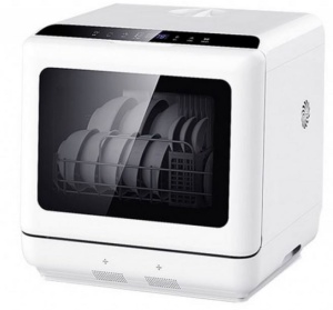 Mini dishwasher, 5 liter water tank, 6 programs, extra drying and antibacterial function, temperature 45 C-72 C, optional water supply