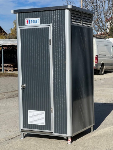 Modular toilet cabin for container - prefabricated complete bathroom with toilet, shower and sink, tiny house, office, construction site - DenisNetwork™ - Img 4