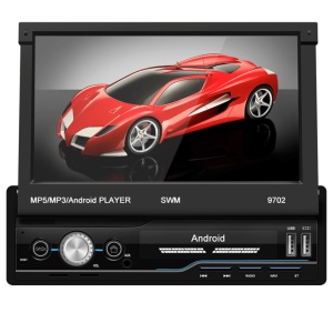 Navigatie 1DIN cu Android 9 - MP5 Player auto cu ecran rabatabil - MirrorLink, FM Radio FM, GPS, Ecran 7'', Bluetooth, ieșire 60W - Img 5