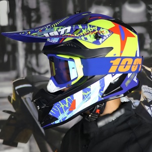 Cască Off-Road Neon Fury pentru Cross, ATV, Enduro, Bicicletă, Moto + Ochelari - Flytec™