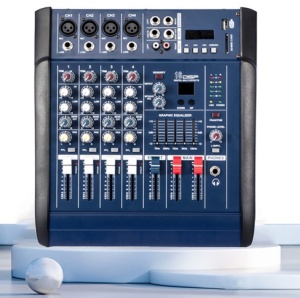 Pachet complet pentru performanțe audio profesionale: Mixer cu amplificare de 2x250W și 2 microfoane Shure GLXD4 - Img 3