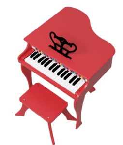 Pian pentru copii, din lemn, cu scăunel inclus, 30 clape, design elegant, lăcuit - Img 3