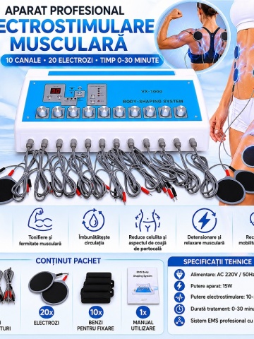 Professional EMS Muscle Stimulation Device – 10 Channels, Body Toning and Reshaping - Img 3