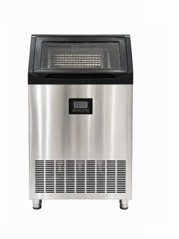 Ice maker profesional din inox cu rezervor de stocare 40kg si sistem automat de producere a ghetii. Design compact si constructie robusta, potrivit pentru utilizare intensiva in unitati comerciale si industria HoReCa.