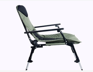 Scaun Pescuit Dittom D1 CARP RELAX cu RECLINER și picioare reglabile pe înălțime, sarcină maxim admisă: 150KG, verde/olive/negru - Img 4