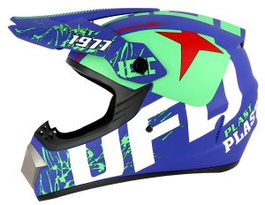 Set Cască Cross Electric UFO cu Mănuși, Ochelari, Cagulă și Suport de Perete pentru Motociclete, Dirt Bike, Enduro, Atv, Mărime XS, S, M, L, XL - Flytec™ - Img 4