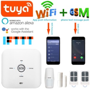 Sistem de alarmă wireless GSM, control aplicație TUYA și SMS, alertă telefon și SMS - Img 2
