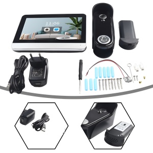 Sonerie Wi-Fi - Videointerfon cu aplicație Tuya, Ecran propriu 7 Inch, FHD, Senzor Mișcare PIR, Rezistență la apă IP 65 - Dittom™ - Img 5