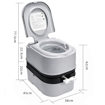Dimenisuni Toaletă portabilă 24L cu husă de transport inclusă pentru deplasări Flytec