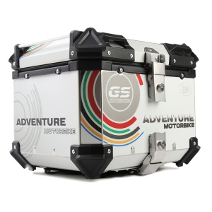Метална кутия за съхранение на мотоциклет, алуминиев горен куфар GS Adventure 45L, интериор от изкуствена кожа, мотоциклет, УНИВЕРСАЛЕН монтажен комплект - Img 3
