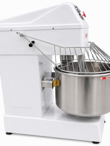 Mixer industrial pentru aluat DenisNetwork 20L, echipat cu sistem de framantare spirala, viteza de 240 RPM si bol inox de mare capacitate. Recomandat pentru utilizare profesionala in brutarii, cofetarii, patiserii, restaurante si unitati Horeca.