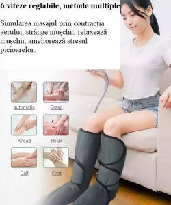 Aparat Drenaj Limfatic 6 moduri, 3 intensități, 2 extensii și împachetări, reglabil