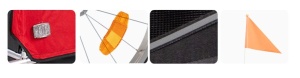 2 in 1 bicycle trailer, children's / small animal stroller with inflatable wheels - Img 7