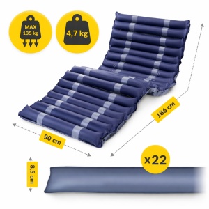 Anti-Skid Mattress with Compressor 186x90 cm, 135 kg, Waterproof PVC, Alternative Anti-Skid System - Img 2