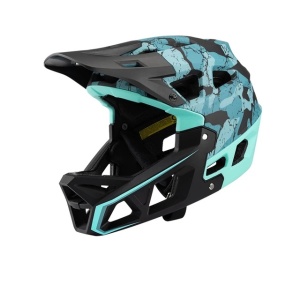 Bicycle helmet, Enduro, Super Air, blue-camouflage, polycarbonate