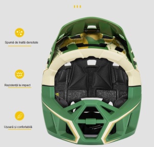 Bicycle helmet, Enduro, Super Air, green-camouflage, polycarbonate - Flytec™ - Img 3