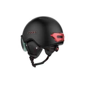 Cască bicicletă Smart cu cameră video FHD cu semnalizare rutieră LED și căști incorporate pe bluetooth pentru ciclism, ATV, moto, scuter, ski - Img 1