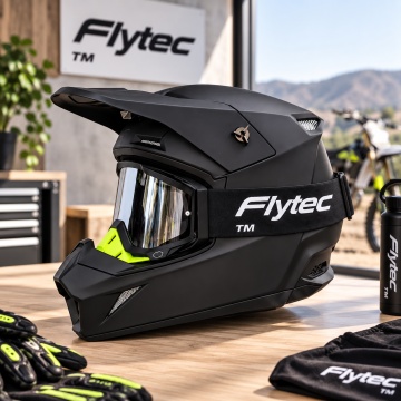 Cască Full Face Motocross pentru ATV, Enduro și Off-Road, cu Ochelari și Accesorii Thunder Pro Flytec - Img 4