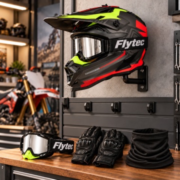 Cască Moto Full Face Integrală Cross ATV Enduro, pentru Copii și Adulți, Motocicletă, Scuter, Cască Protecție, VibePro -Flytec - Img 4