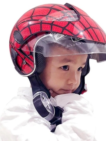 Children's protective helmet with transparent visor, lightweight, ideal for bicycles, scooters and electric scooters - Flytec™