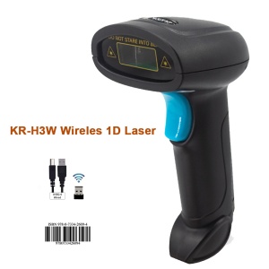 Cititor coduri de bare, scaner 1D portabil, wireless, încărcare USB, 2.4G - Img 2