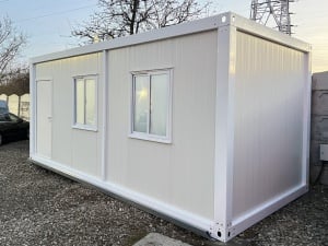 Container 12-18mp tip birou, pentru locuit, șantier, sanitar monobloc 6x3x3m cu 2 ferestre și o ușă - Img 13