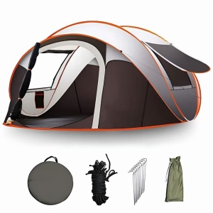 Cort Camping, 3 Persoane, Desfasurare Automata intr-o Secunda, Structura din Aluminiu / Munte / Aventura / Exterior / Drumetie - Img 2