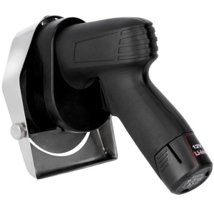 Cutit electric kebab/shaorma profesional fara fir, putere 80W, 2 baterii incluse, lama zimtata suplimentara - Img 2