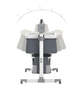 Pătuț electric pentru bebeluși, 5 trepte de legănare, Bluetooth, telecomandă, set cu plasă anti-insecte și spațiu de depozitare - Dr.Denis™ - Img 5