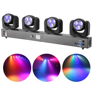 RGBW 4x10W Многоцветна LED светлинна лента с LCD дисплей, DMX и музикално управление