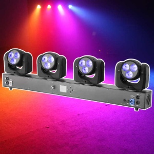 RGBW 4x10W Многоцветна LED светлинна лента с LCD дисплей, DMX и музикално управление - Img 5