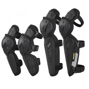Protectii moto (SET de 4) - genunchiere si cotiere, 4 piese pentru ATV, cross și enduro, călărie cu ventilație pentru toate anotimpurile - Flytec™