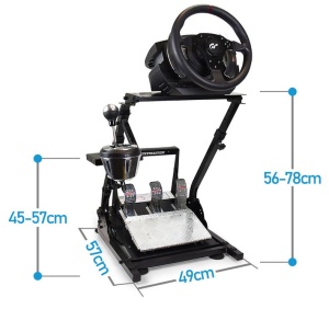 Stand de Gaming pentru Volan, Pedale și Schimbător – Compatibil cu Logitech și Thrustmaster, Ideal pentru Experiențe Realiste de Sim Racing - Img 5