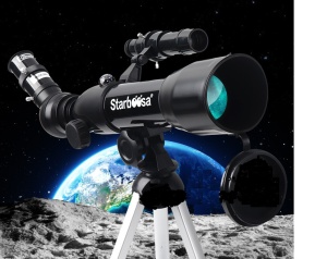 Telescop astronomic refractor educativ cu trepied din aluminiu - Starboosa 360 mm cu carcasă din metal cu lentile de sticlă - Img 7