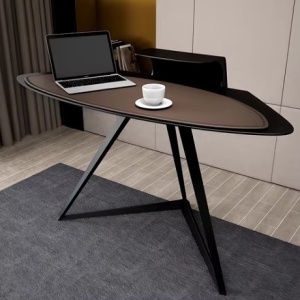 Birou ergonomic pentru laptop, eleganță italiană minimalistă, dimensiuni compacte, confort